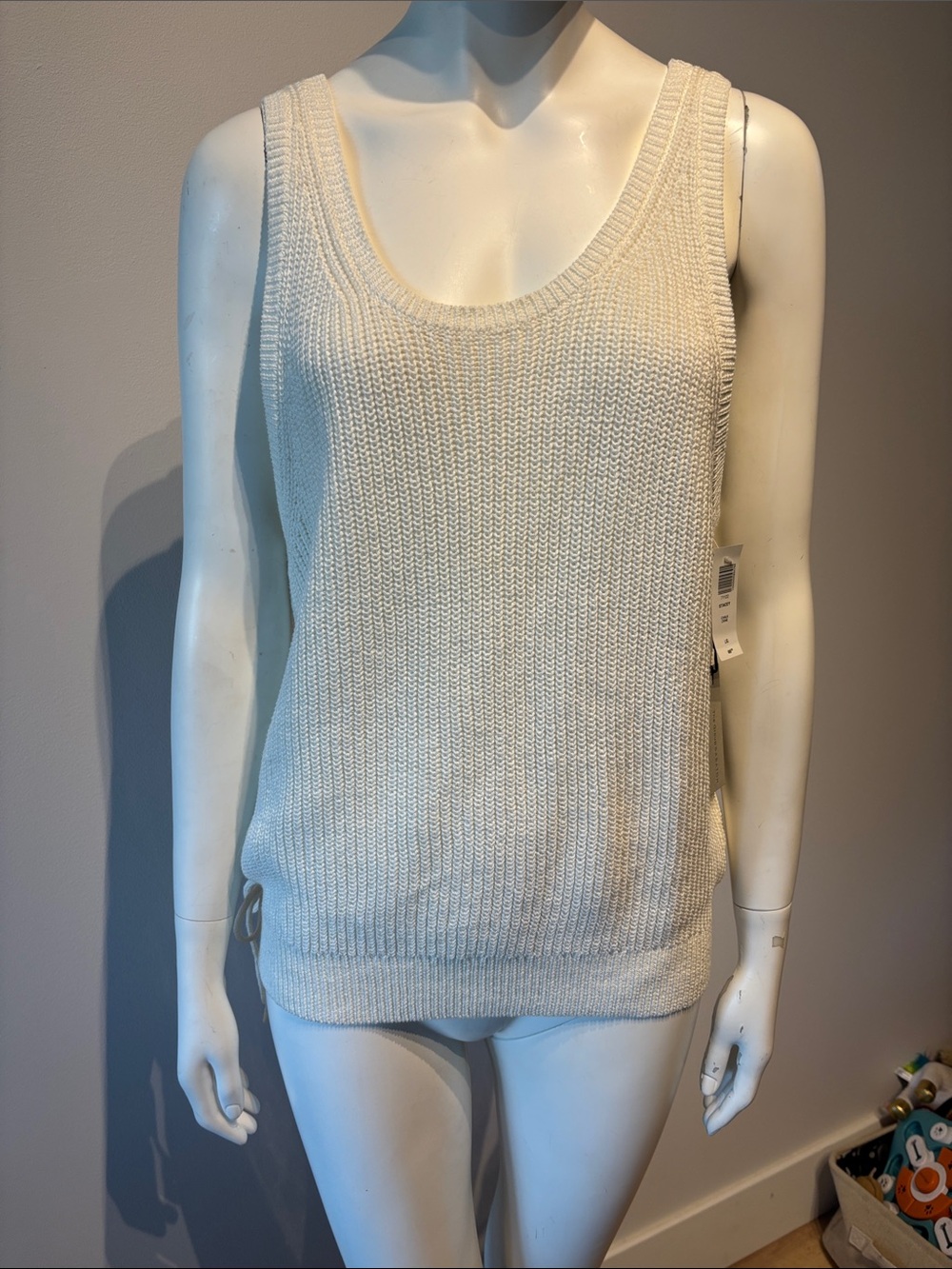 Babaton Cream Sleeveless Knit Tank